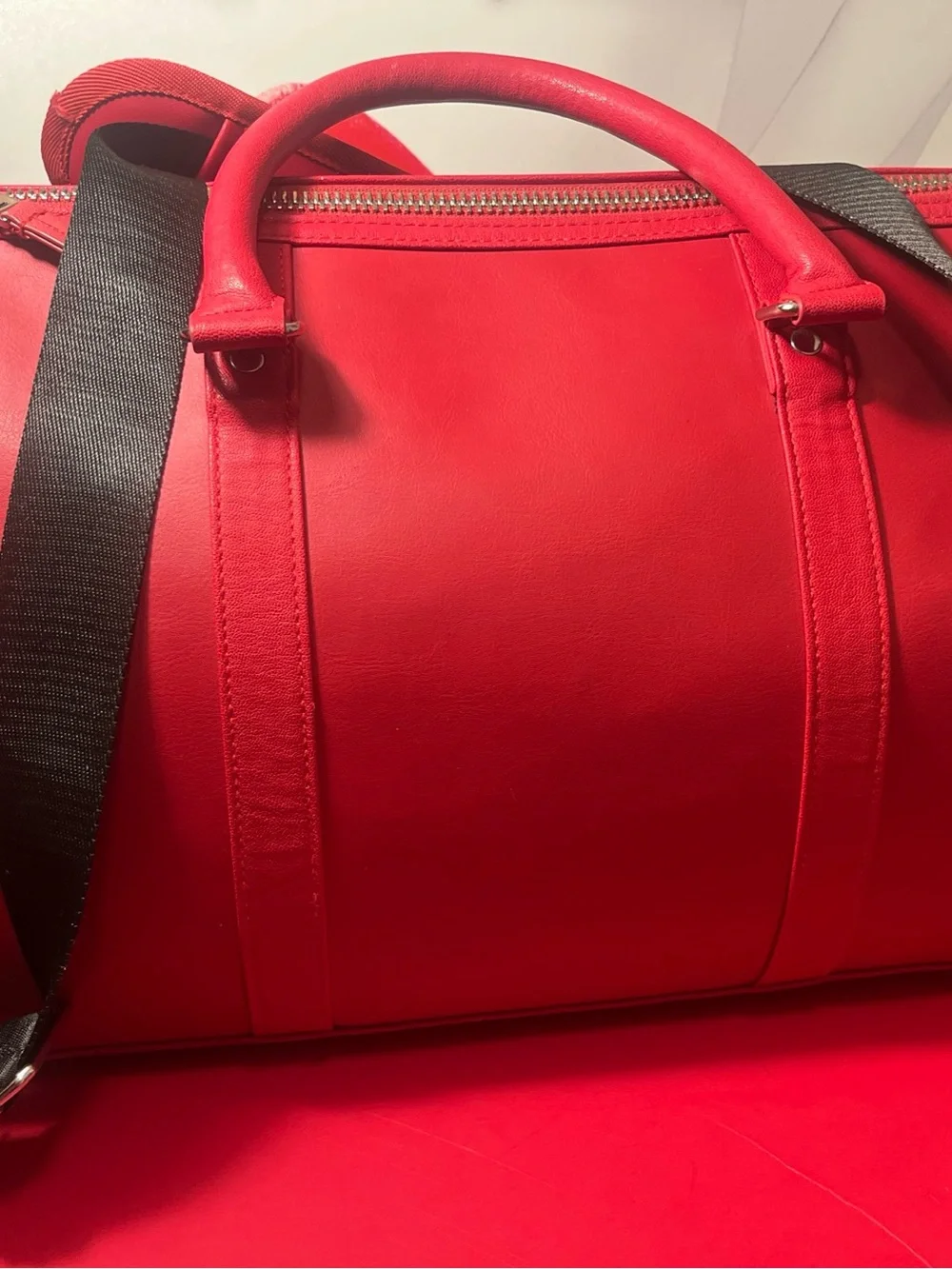 Jordan Red and Black Duffel Bag with Winged Logo Limited Edition